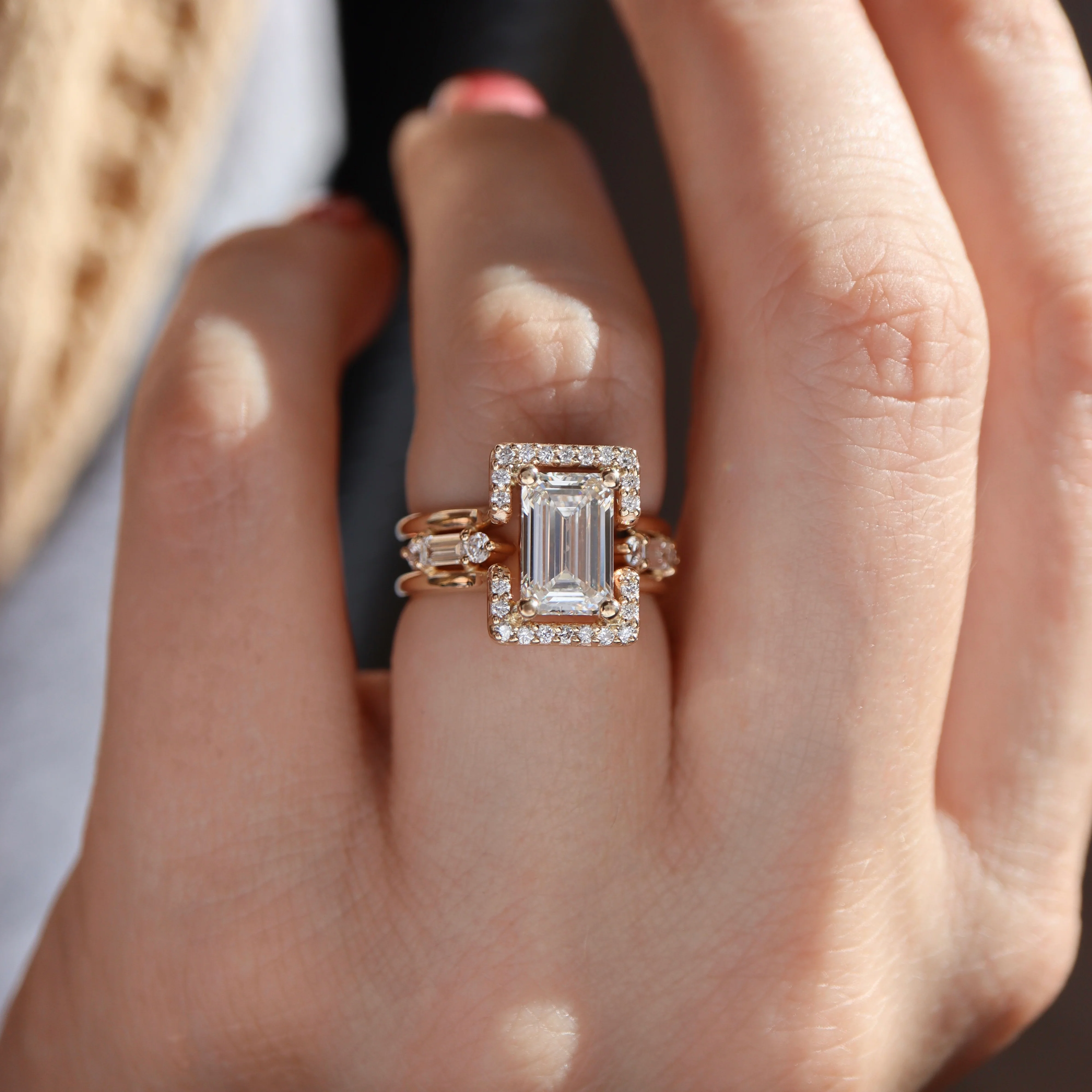 April Ring • White Diamond • Yellow Gold - Image 3