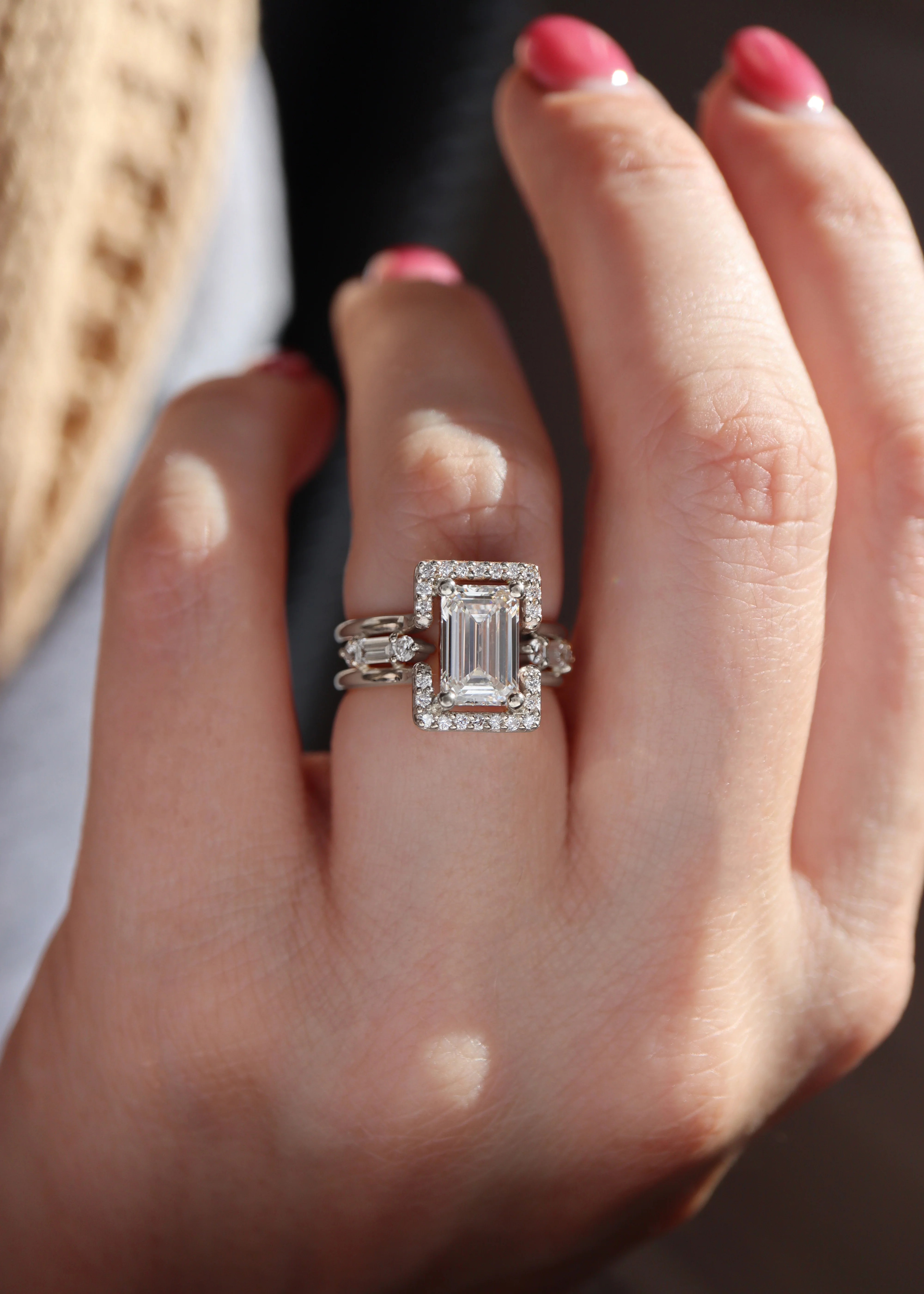 April Ring • White Diamond • White Gold - Image 3