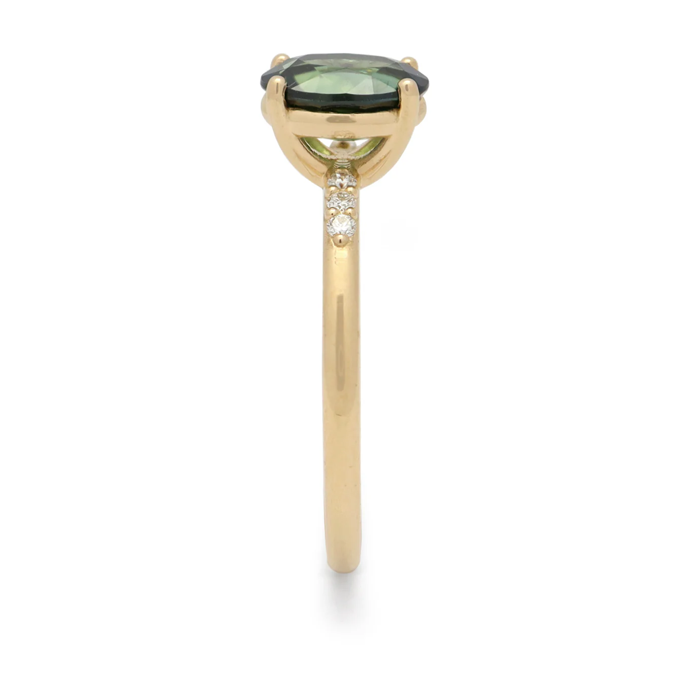 Arhea Ring • Teal Sapphire • 14K Yellow Gold - Image 3