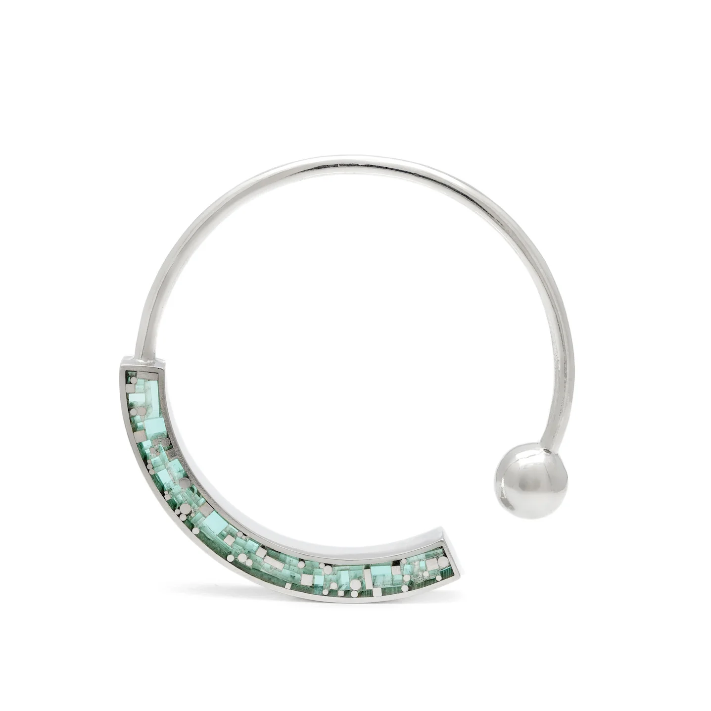 Cynthia Bangle • Silver • Mosaic Inlay - Image 3