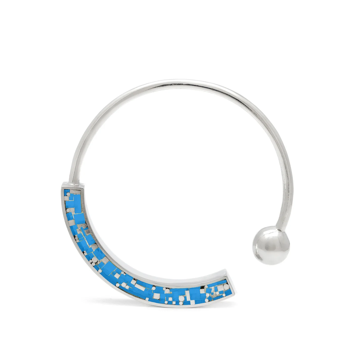 Cynthia Bangle • Silver • Mosaic Inlay - Image 4