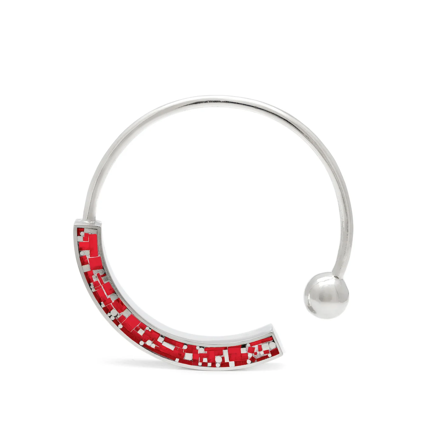 Cynthia Bangle • Silver • Mosaic Inlay - Image 5
