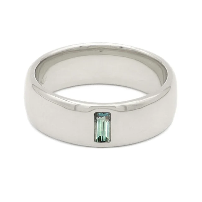 Drew Ring • Blue Sapphire Diamond • White Gold - Image 2