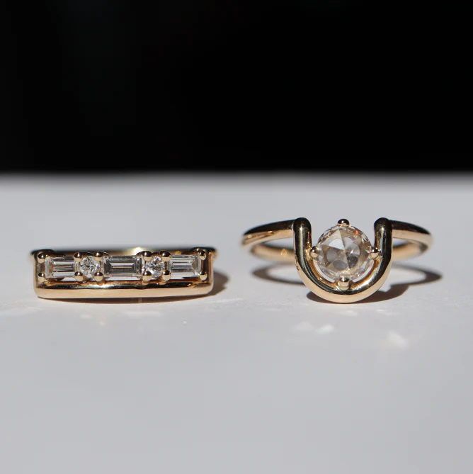 Em Band • White Diamond • 14K Yellow Gold - Image 4