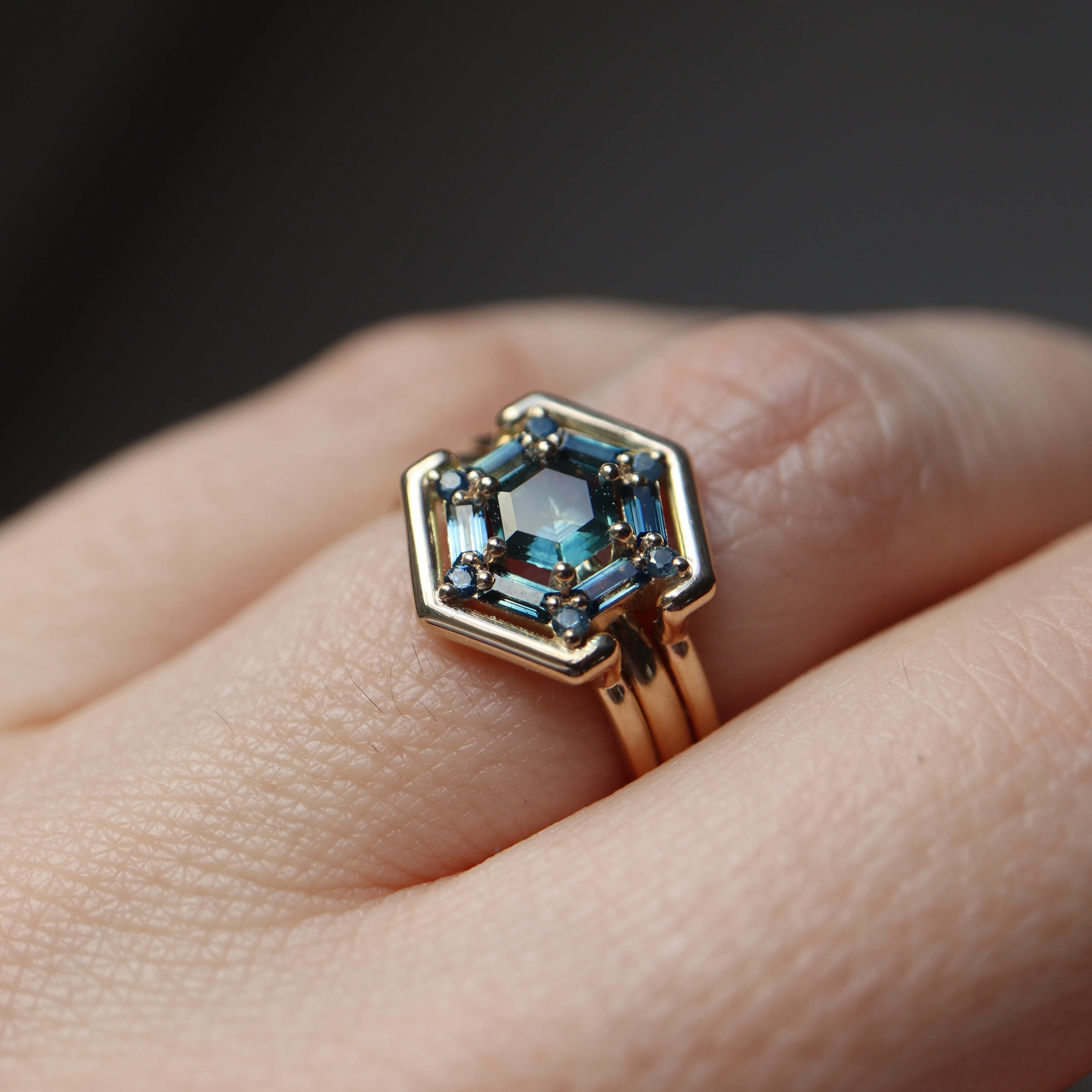 Ottessa Double Band Ring • Sapphire • - Image 5