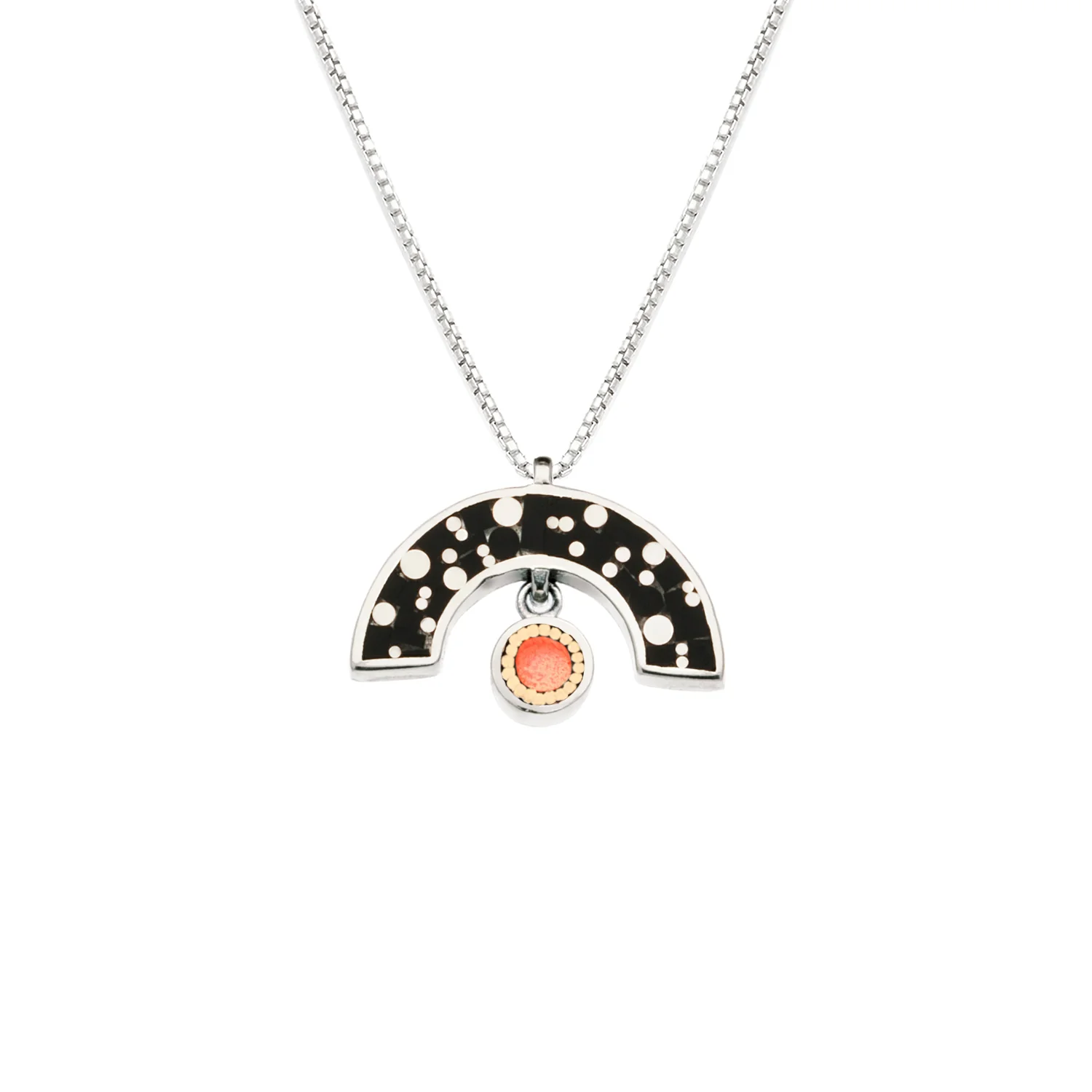James Necklace • Silver • Mosaic Inlay • Black - Image 4