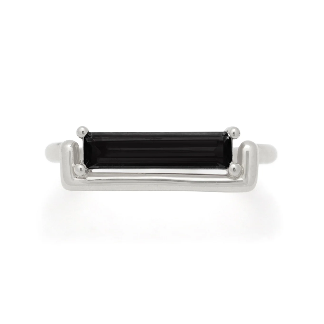 May Ring • Black Spinel • White Gold • - Image 2