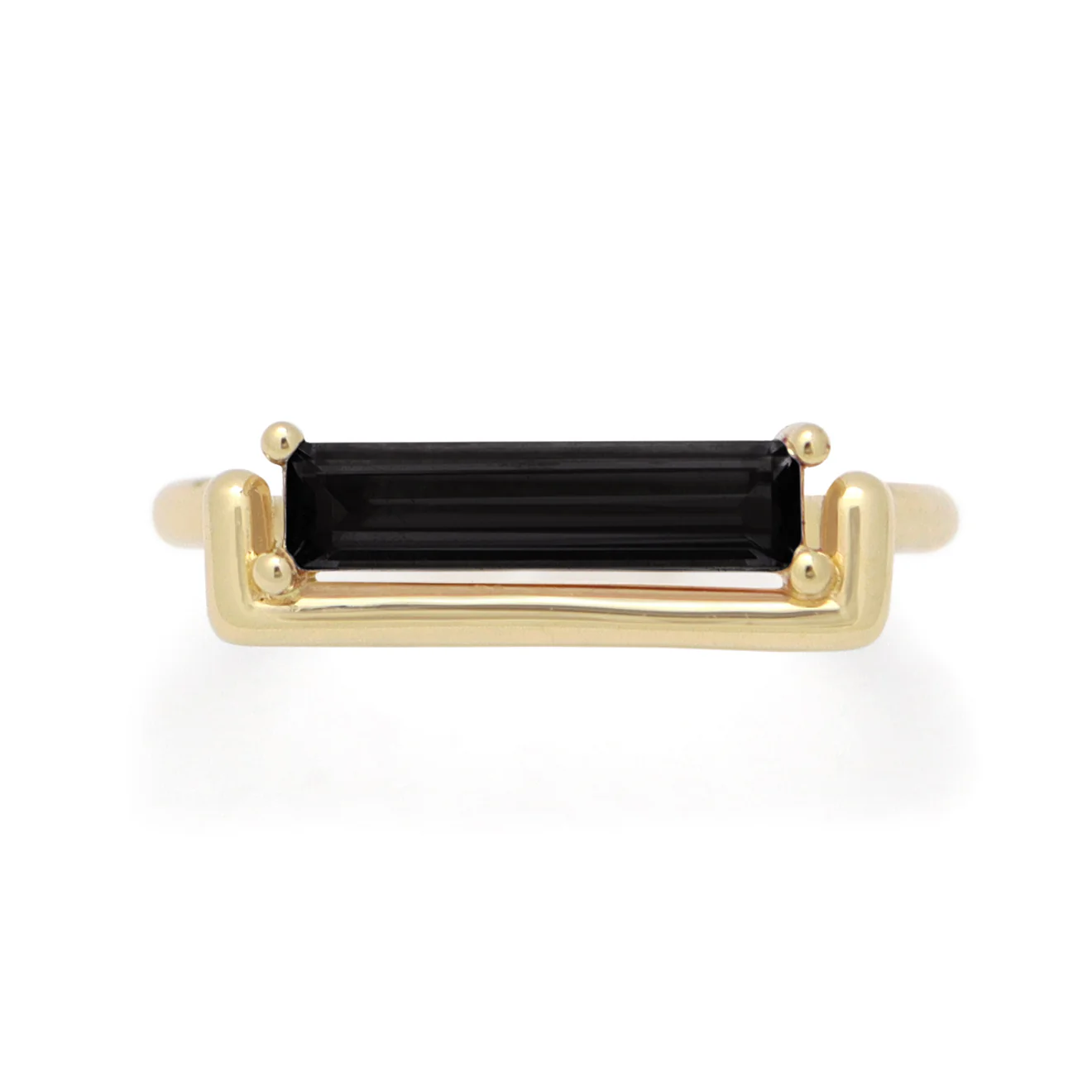 May Ring • Black Spinel • Yellow Gold • - Image 2