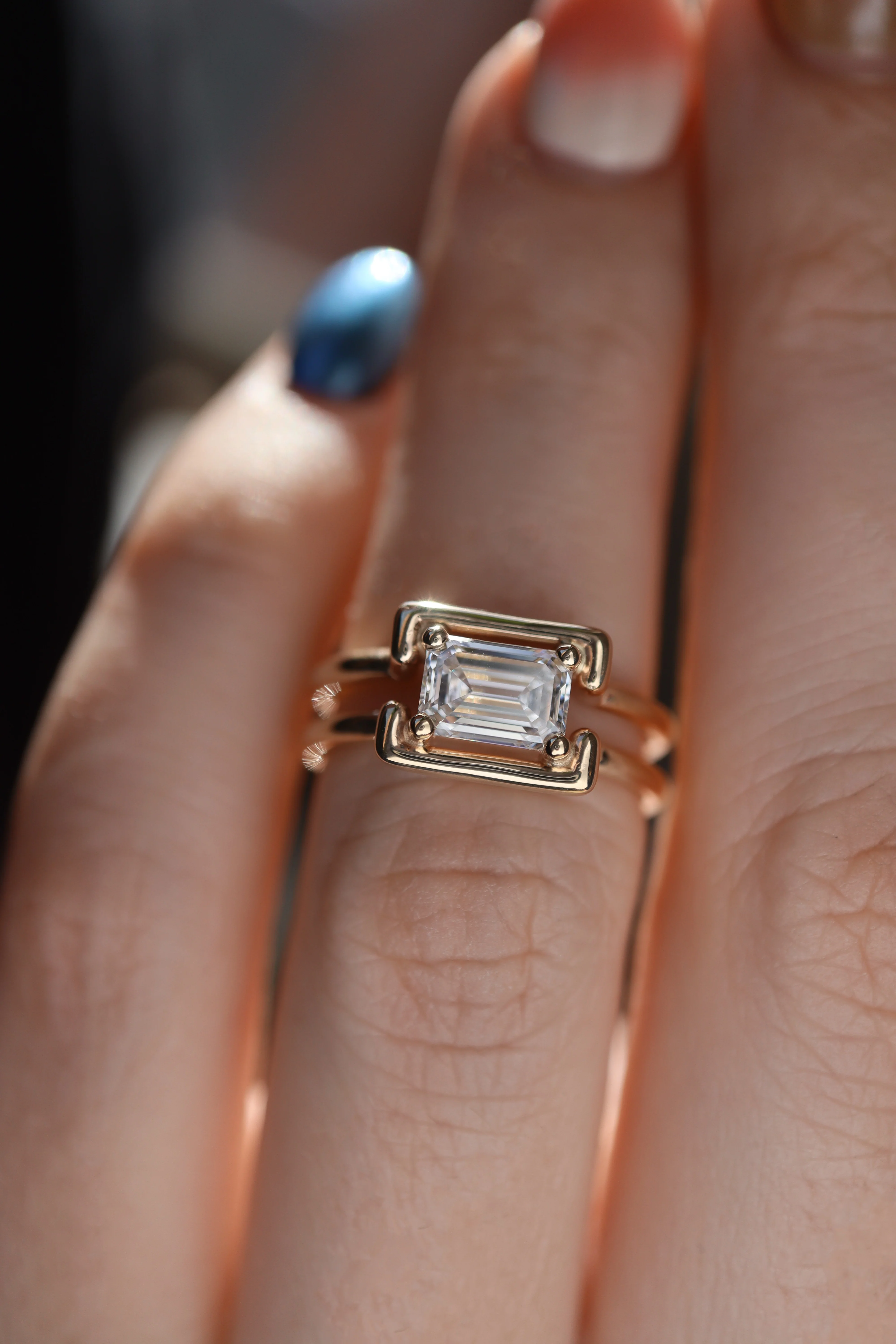 Raine Ring • White Diamond • Yellow Gold - Image 3
