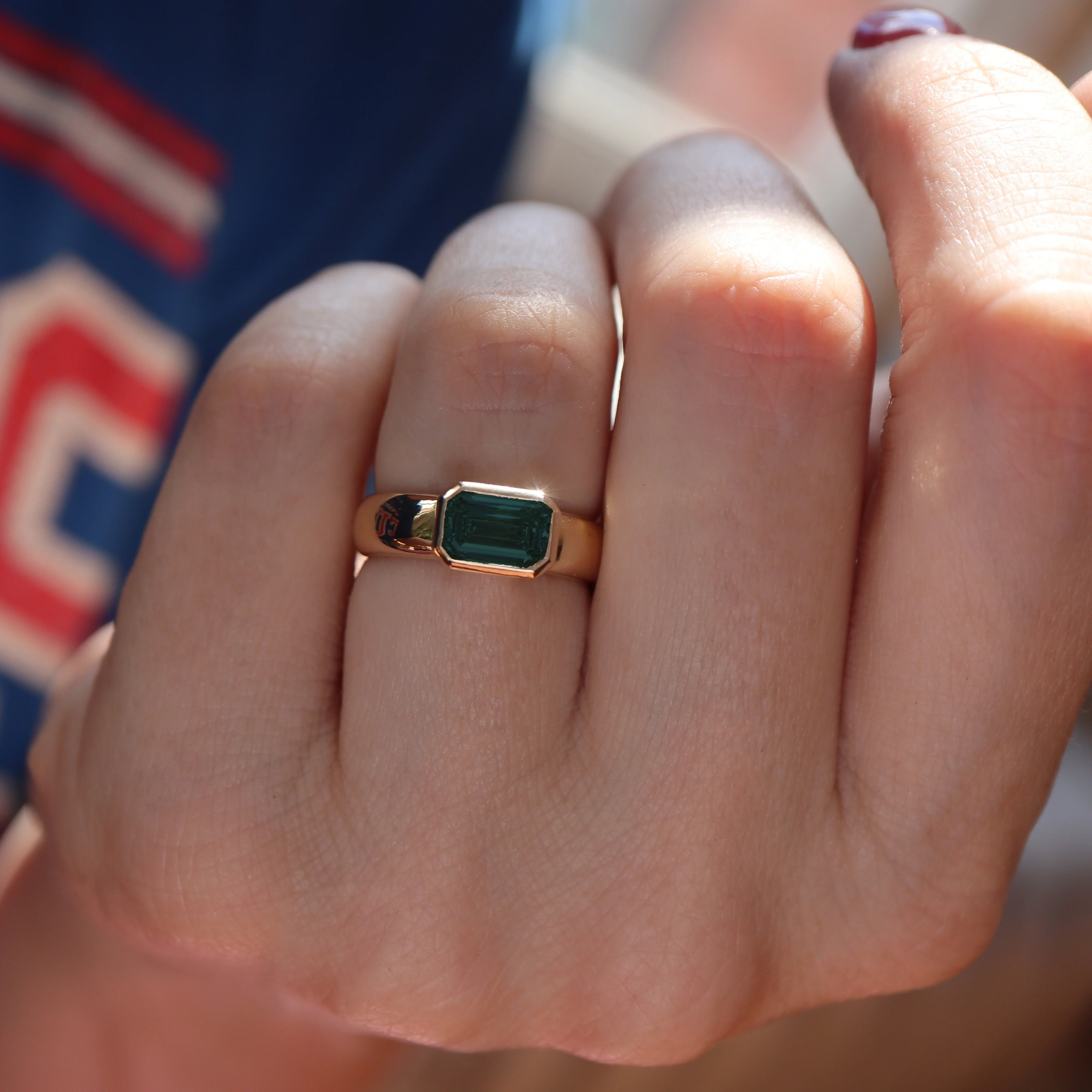 Rowlands Ring • Teal Sapphire - Image 5