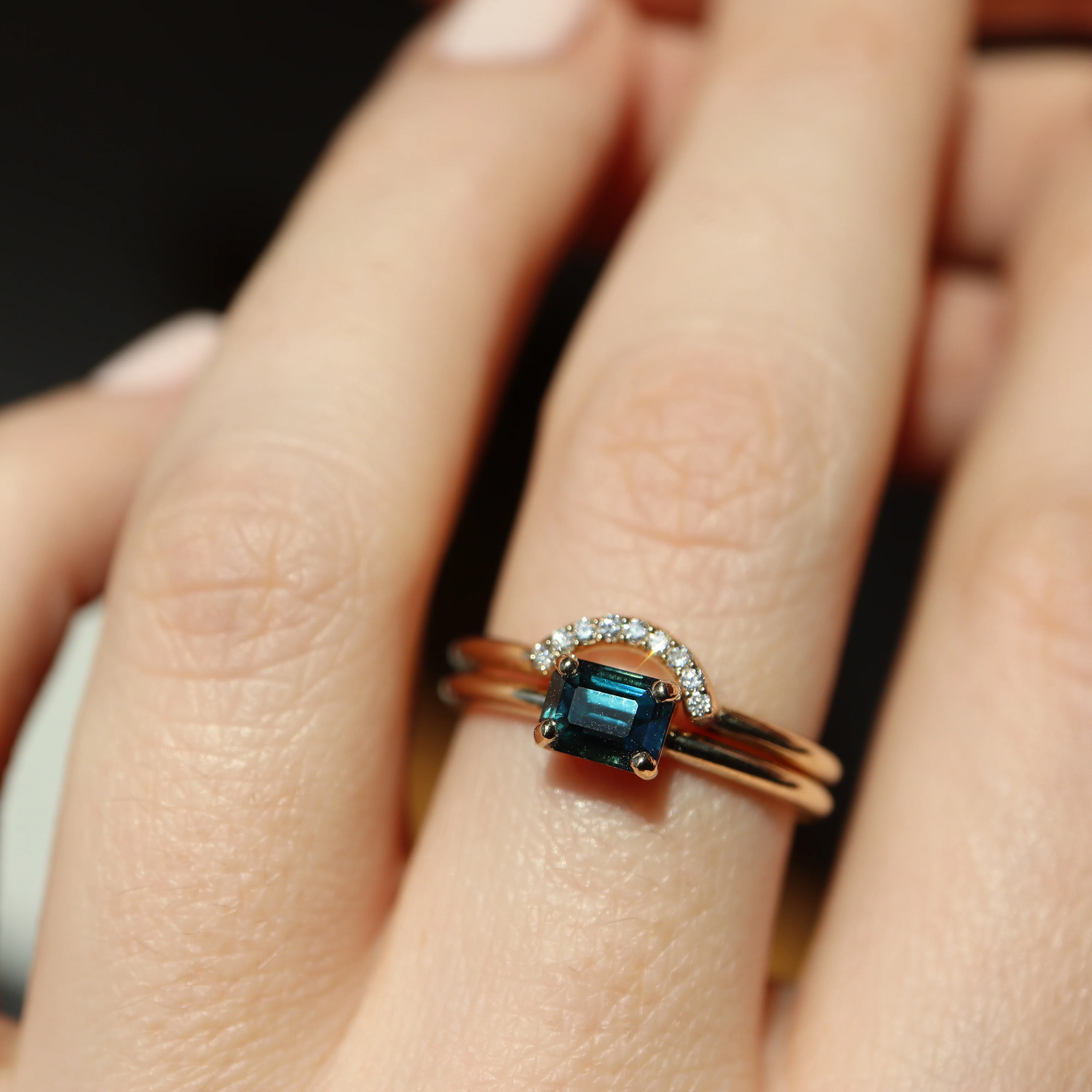 Suze Ring • Teal Sapphire • - Image 3