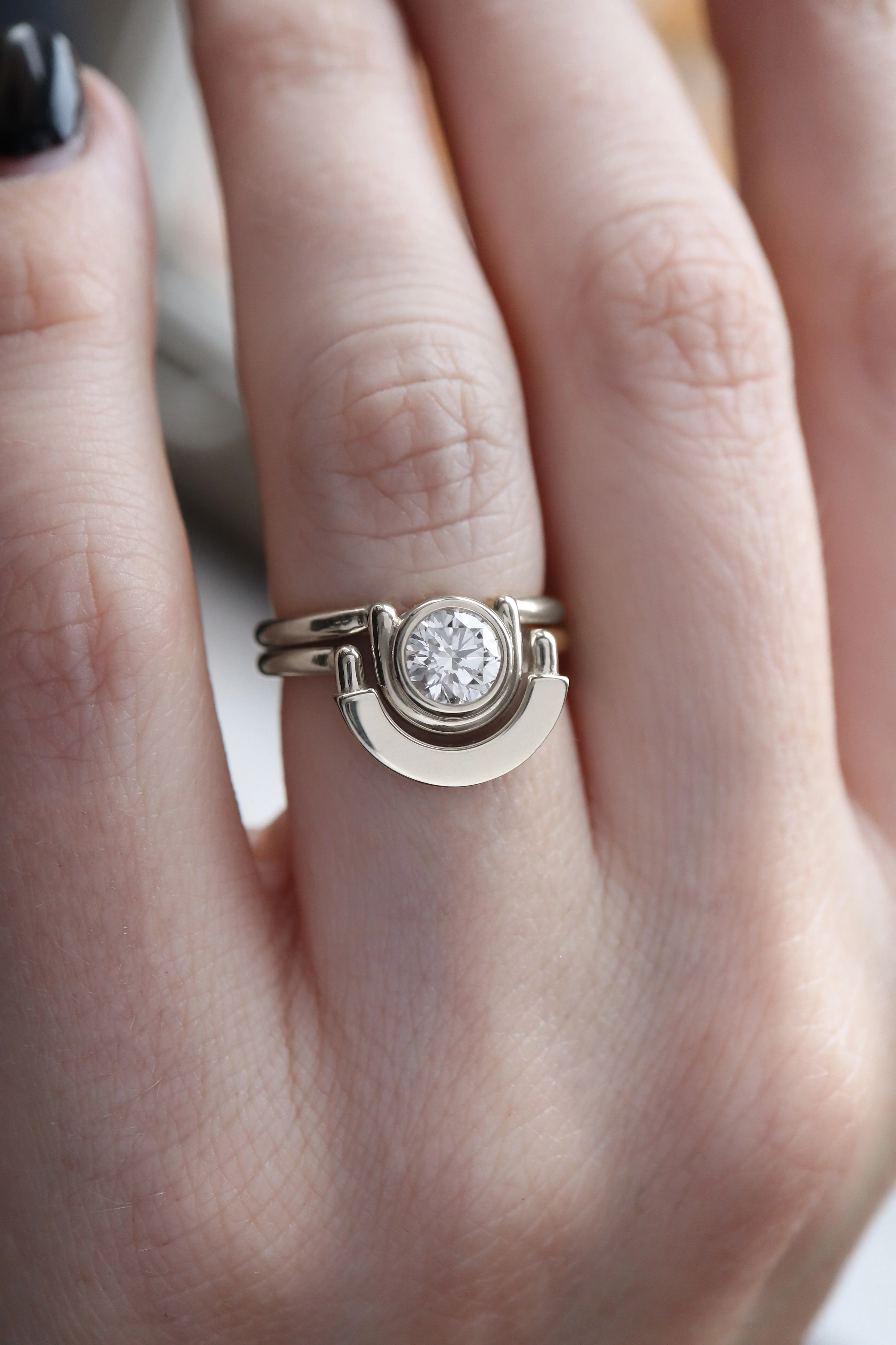 Tide Ring • Solid • White Gold - Image 3
