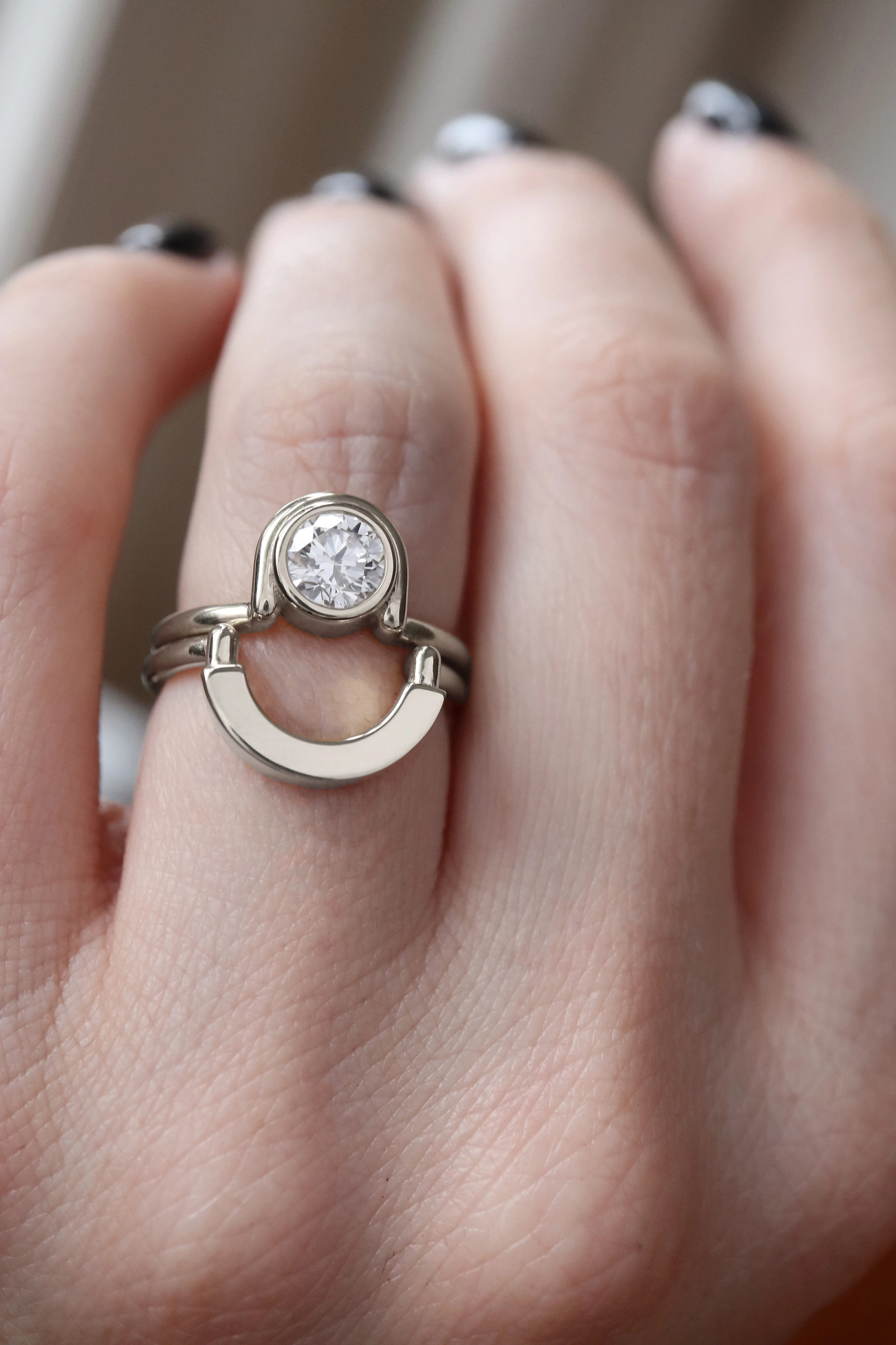 Tide Ring • Solid • White Gold - Image 5