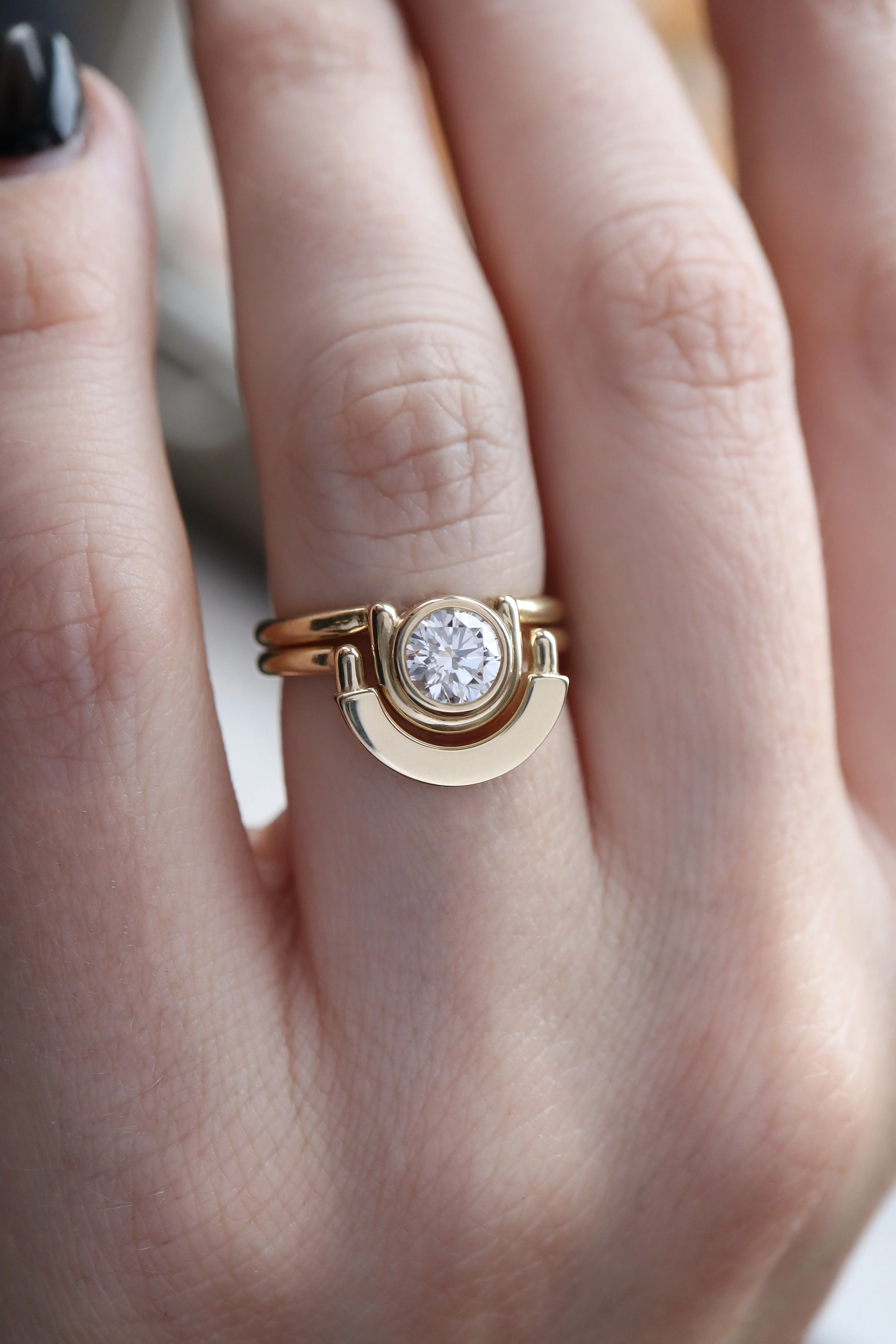 Tide Ring • Solid • Yellow Gold - Image 3