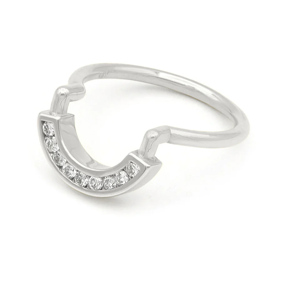 Tide Ring • White Diamond • White Gold - Image 2