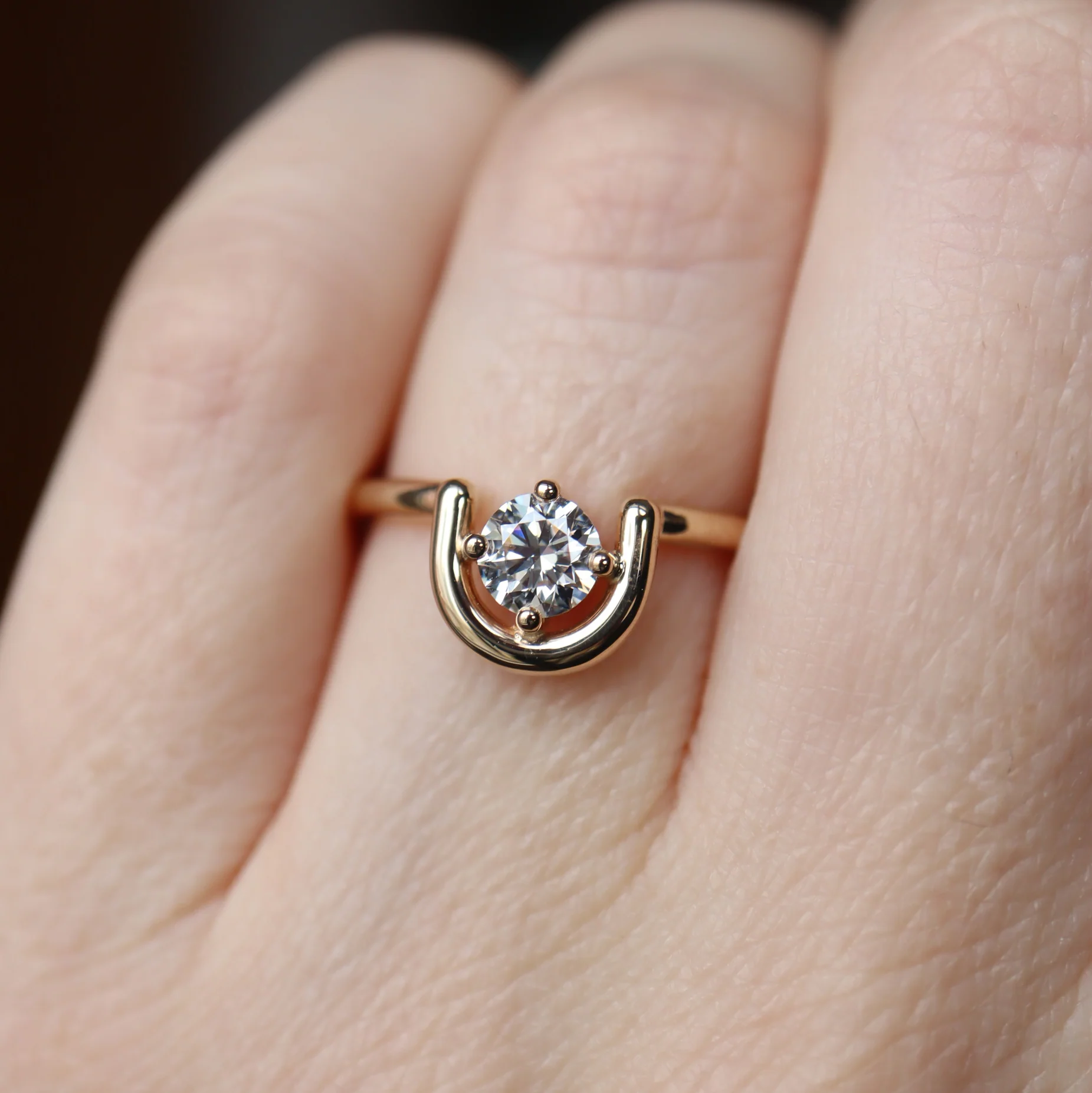 Lindy Ring • White Diamond • Yellow Gold - Image 3
