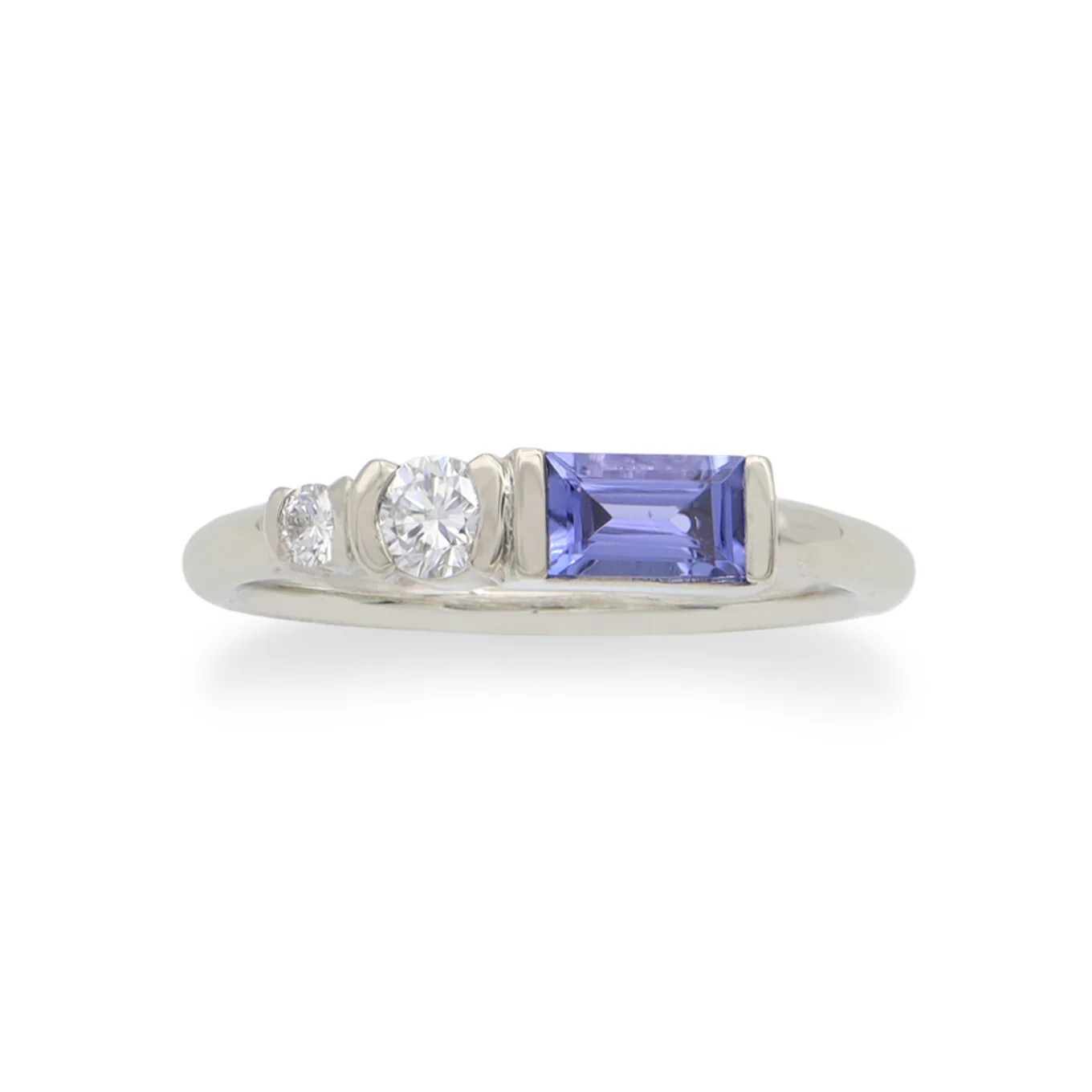 Zoe Ring • Sapphire • Diamond • 14K White Gold - Image 2